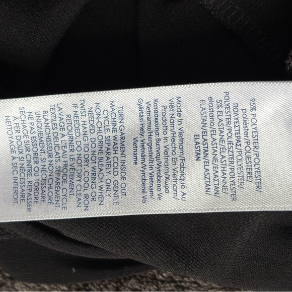 Chaps Black and White Long Sleeve Dress - Picture 5 of 5